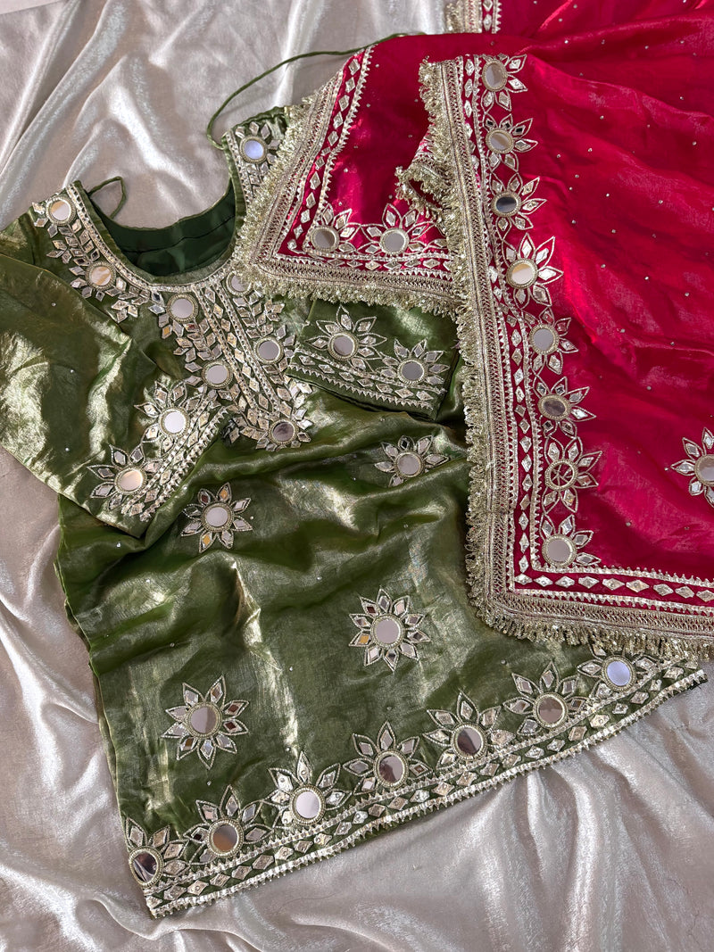 GOTA PATTI GHARARA |  | Karishma Emporium | Elegance in Making Pure Zardozi Women wear