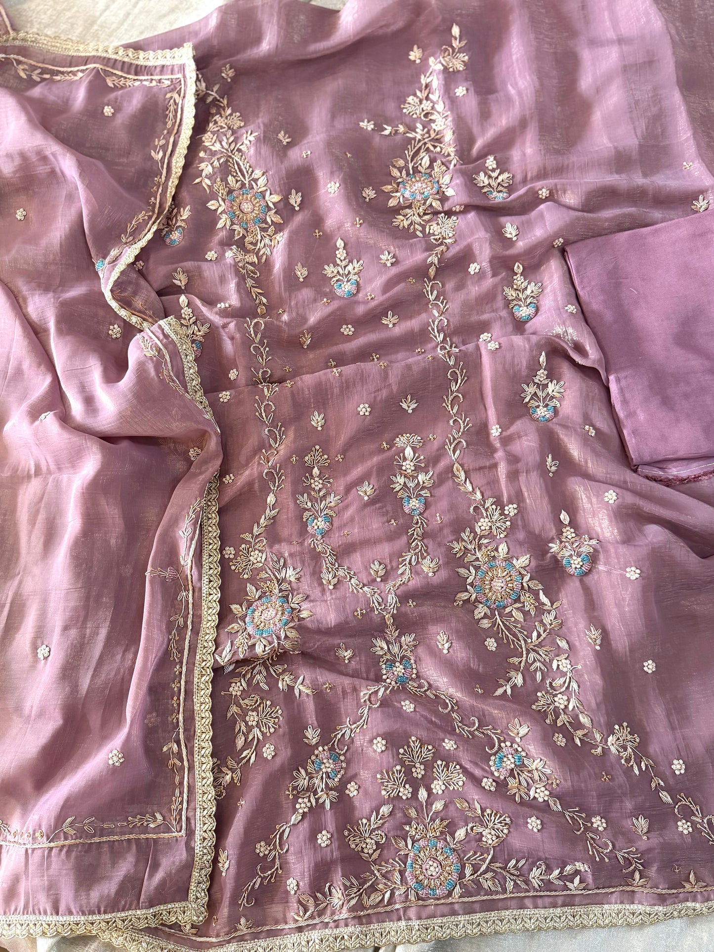 PURE ZARDOZI WORK SUIT