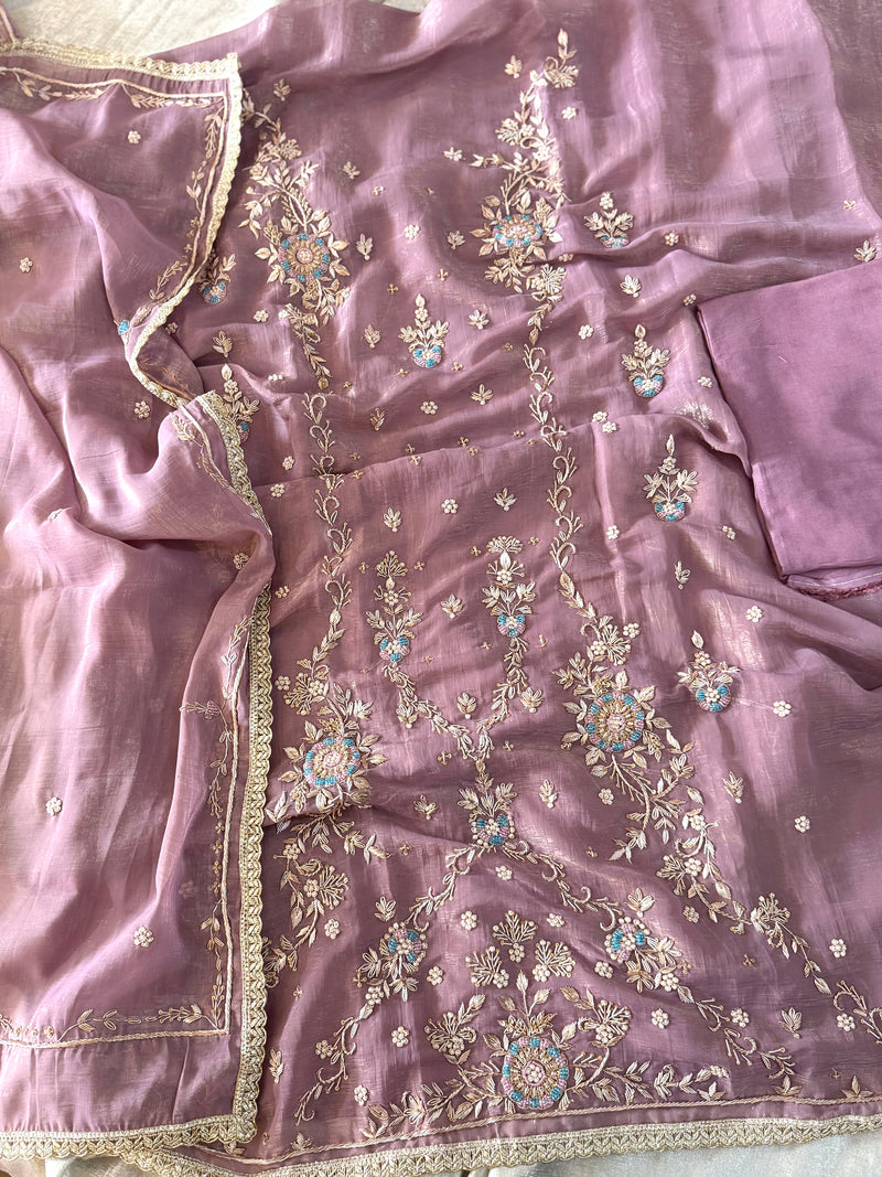 PURE DABKA WORK SUIT |  | Karishma Emporium | Elegance in Making Pure Zardozi Women wear
