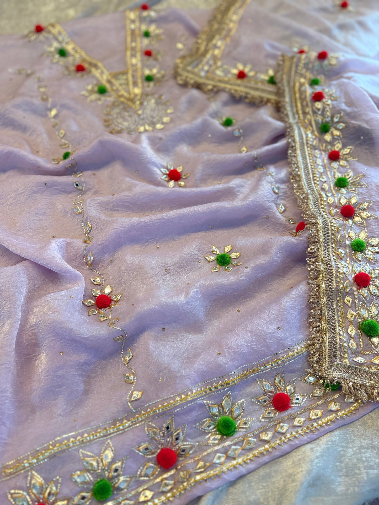 BEAUTIFUL GOTA PATTI SUIT IN LAVENDER