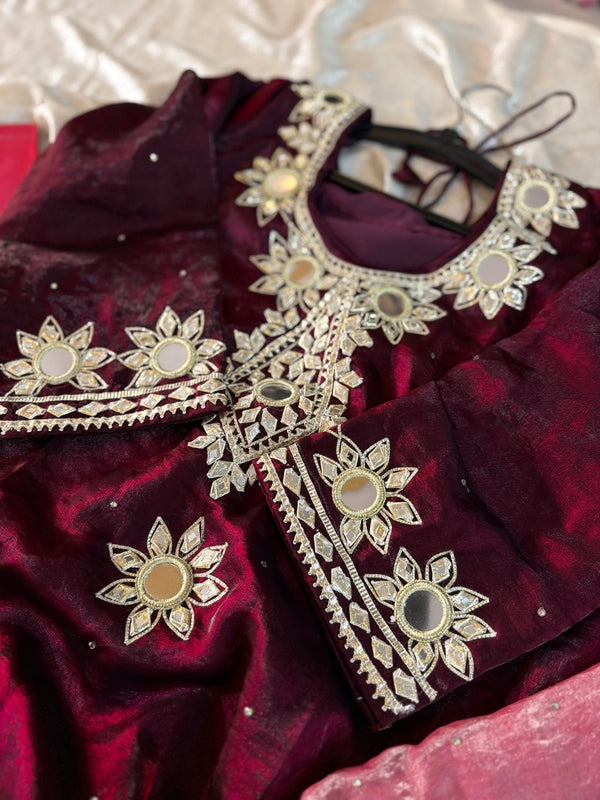 BEAUTIFUL GOTA PATTI GHARARA |  | Karishma Emporium | Elegance in Making Pure Zardozi Women wear