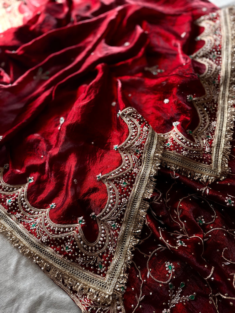 NIKAH GHARARA |  | Karishma Emporium | Elegance in Making Pure Zardozi Women wear