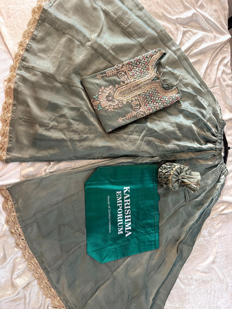 Zardozi Sharara |  | Karishma Emporium | Elegance in Making Pure Zardozi Women wear