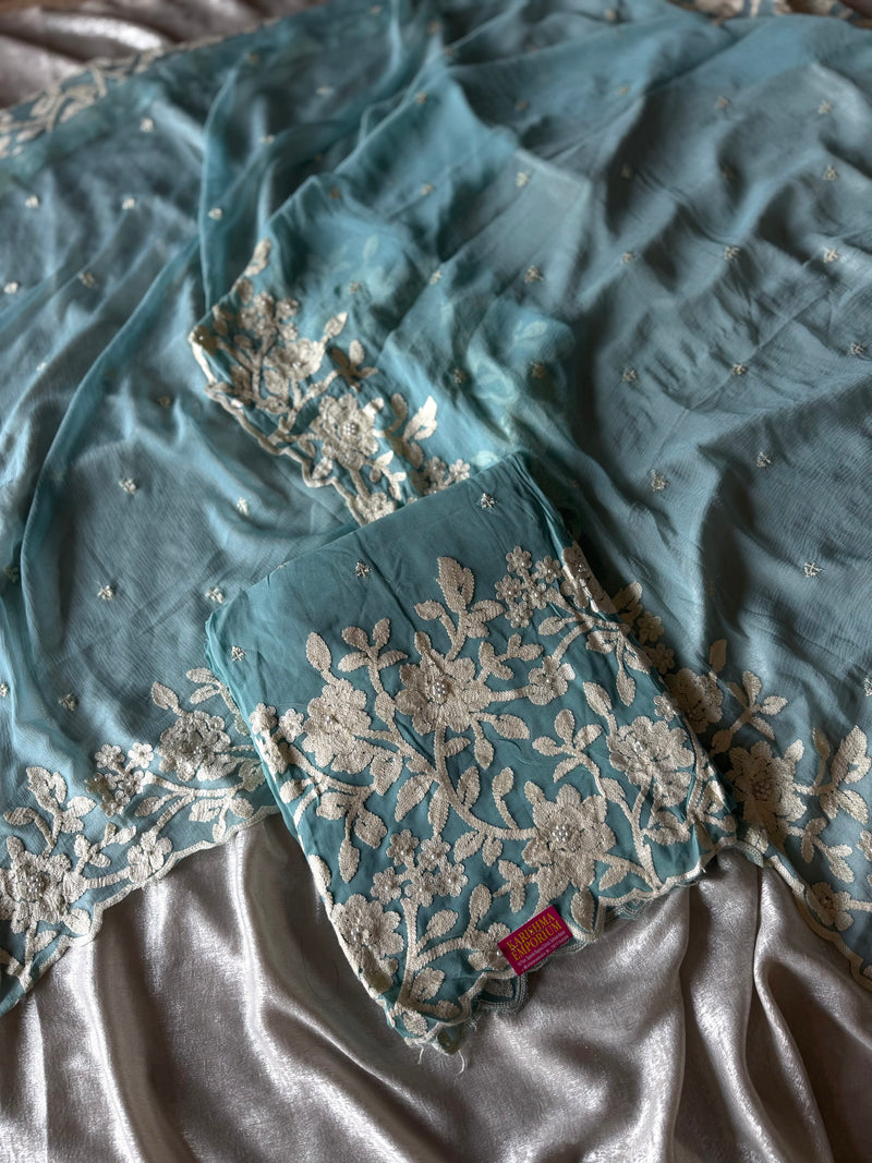ONLY DAMAN WORK SUITS ON GEORGETTE |  | Karishma Emporium | Elegance in Making Pure Zardozi Women wear