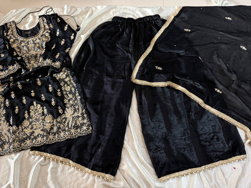 ZARDOZI WORK SHARARA SET |  | Karishma Emporium | Elegance in Making Pure Zardozi Women wear