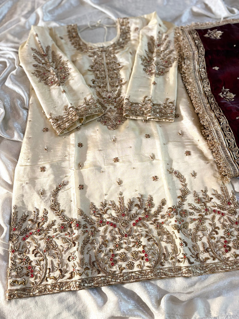 Nikah ka Joda |  | Karishma Emporium | Elegance in Making Pure Zardozi Women wear