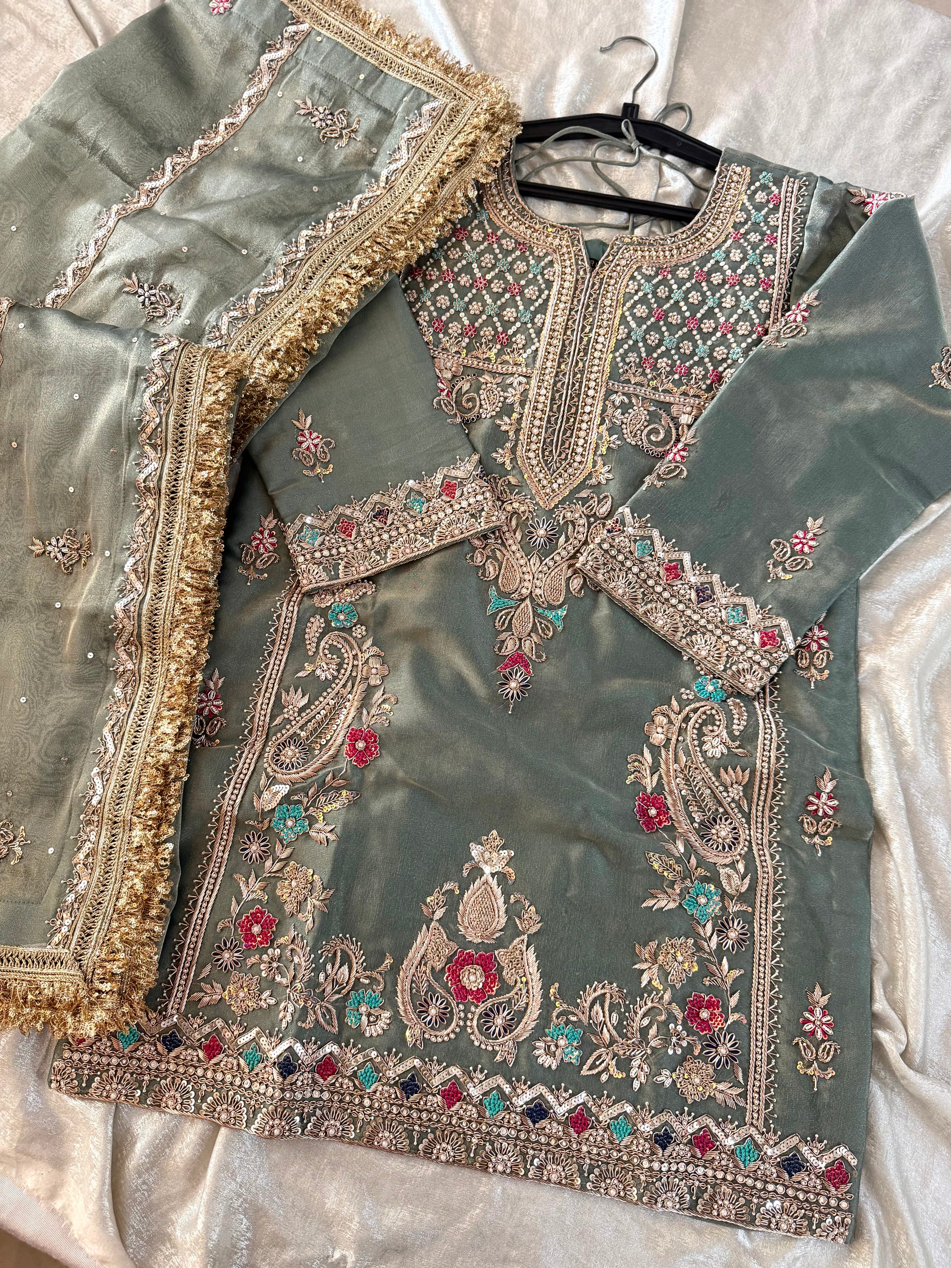 Zardozi Sharara |  | Karishma Emporium | Elegance in Making Pure Zardozi Women wear
