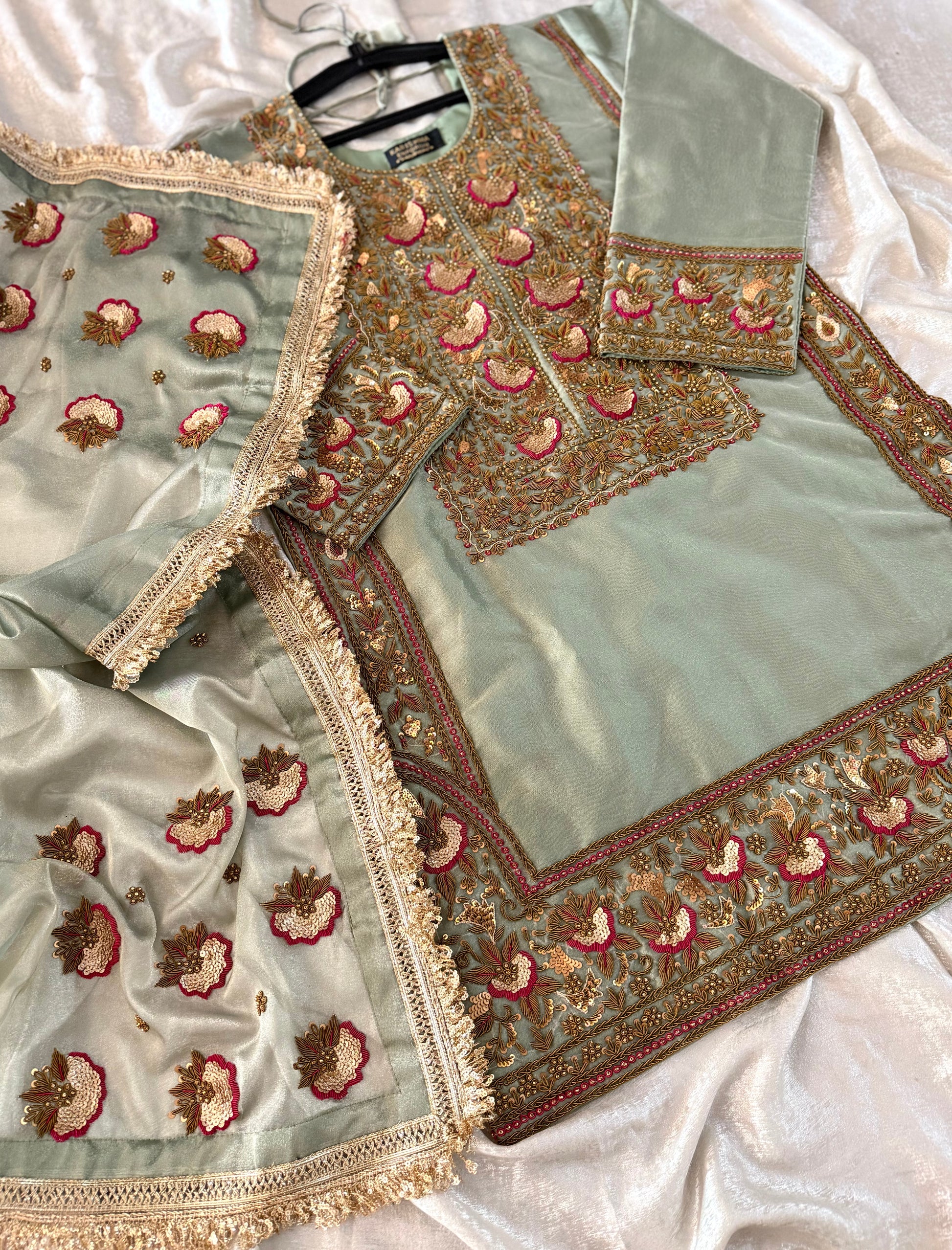 Antique Zardozi Sharara |  | Karishma Emporium | Elegance in Making Pure Zardozi Women wear