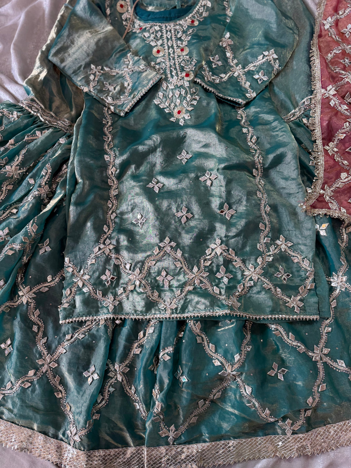 BEAUTIFUL HEAVY GOTA PATTI GHARARA