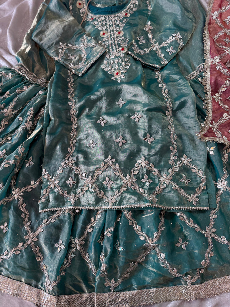 BEAUTIFUL HEAVY GOTA PATTI GHARARA |  | Karishma Emporium | Elegance in Making Pure Zardozi Women wear