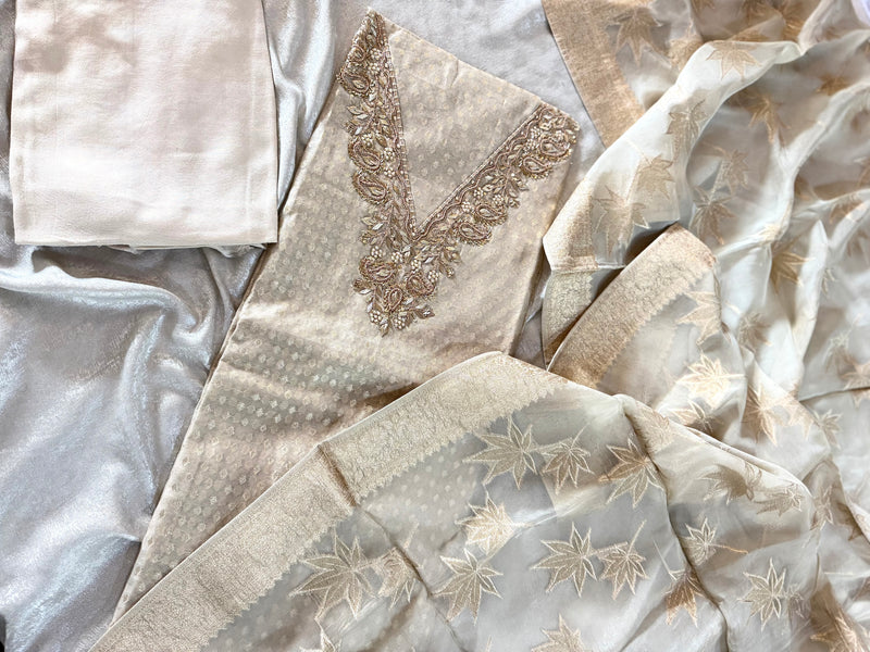 ZARDOZI SUIT ONLY NECK WORK |  | Karishma Emporium | Elegance in Making Pure Zardozi Women wear