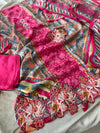 Magenta pink suit on Musline fabric