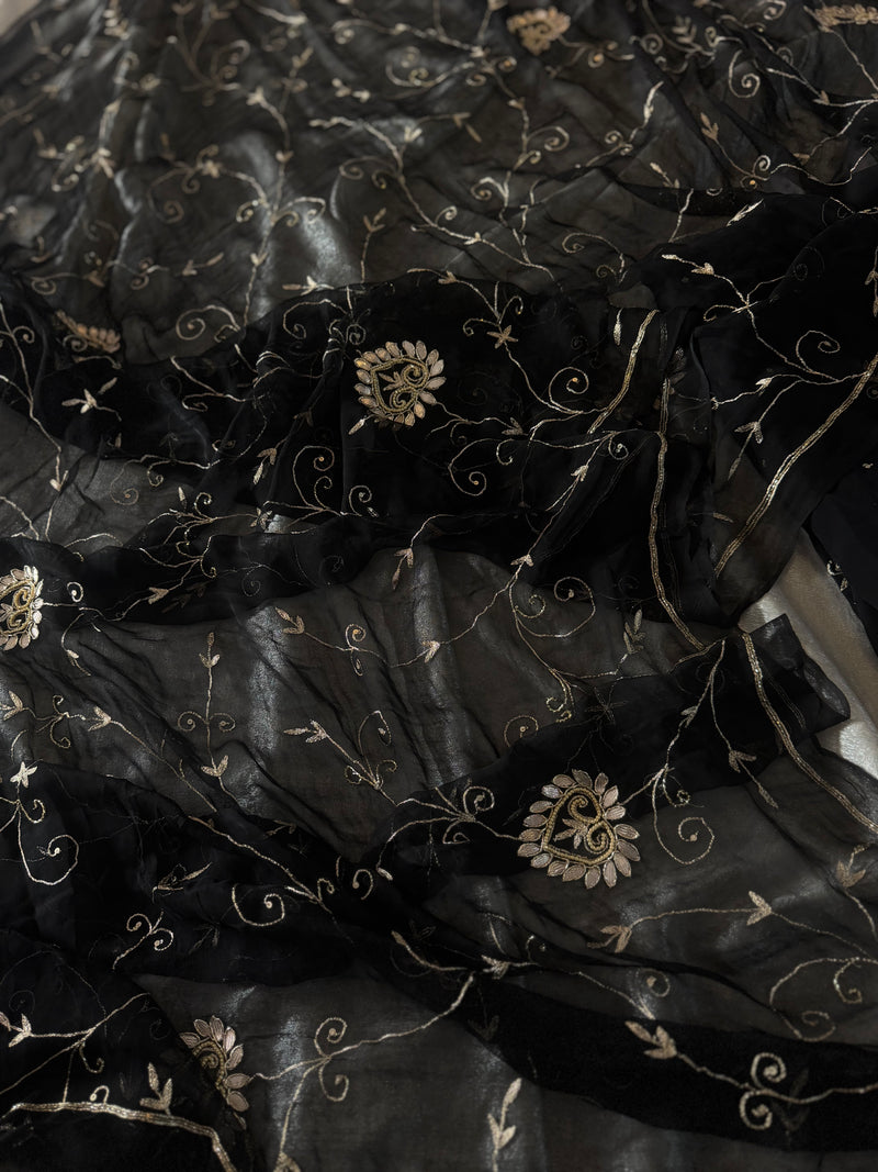 BEAUTIFUL HANDWORK SUIT ON CREPE |  | Karishma Emporium | Elegance in Making Pure Zardozi Women wear