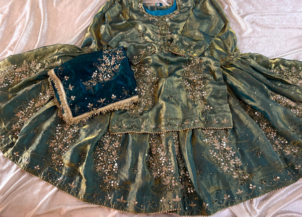 BEAUTIFUL HANDWORK GHARARA |  | Karishma Emporium | Elegance in Making Pure Zardozi Women wear