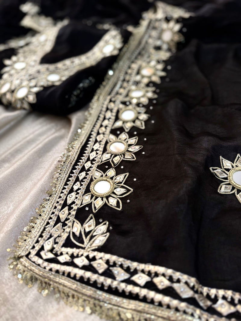 Black Beauty |  | Karishma Emporium | Elegance in Making Pure Zardozi Women wear