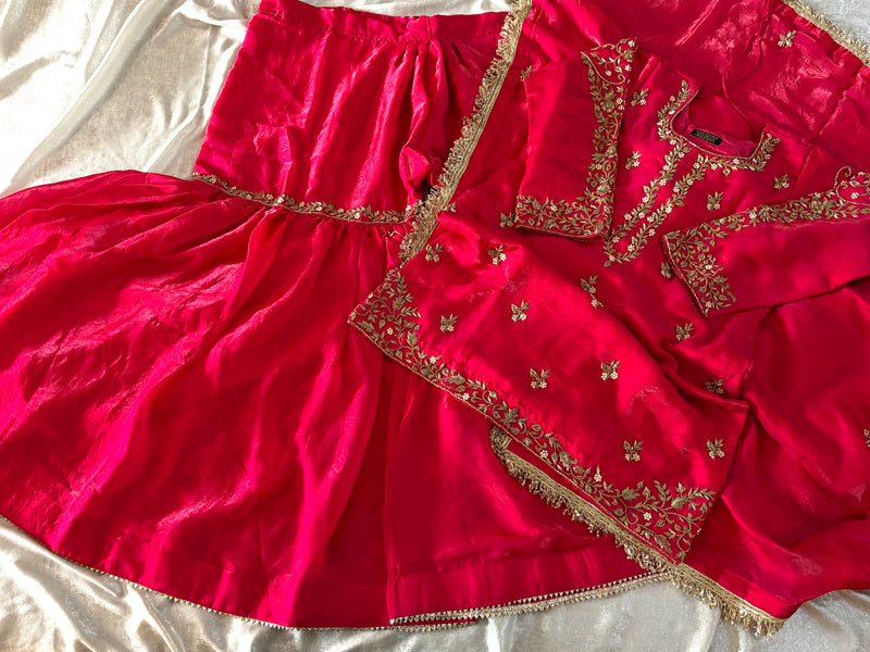 ANTIQUE ZARDOZI GHARARA |  | Karishma Emporium | Elegance in Making Pure Zardozi Women wear