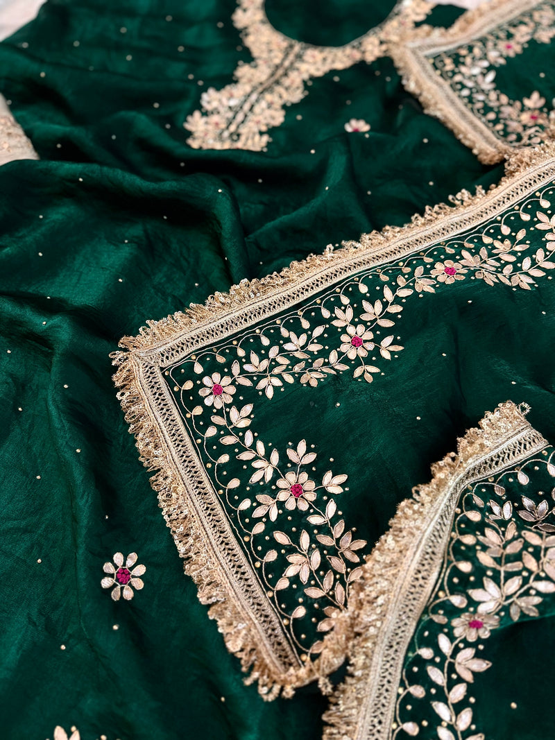 (DABKA PATTI SUIT) |  | Karishma Emporium | Elegance in Making Pure Zardozi Women wear