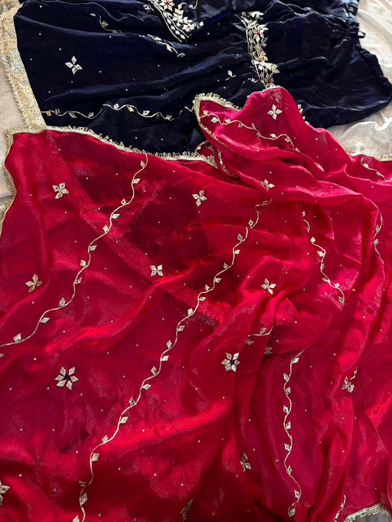 GOTA PATTI GHARARA |  | Karishma Emporium | Elegance in Making Pure Zardozi Women wear