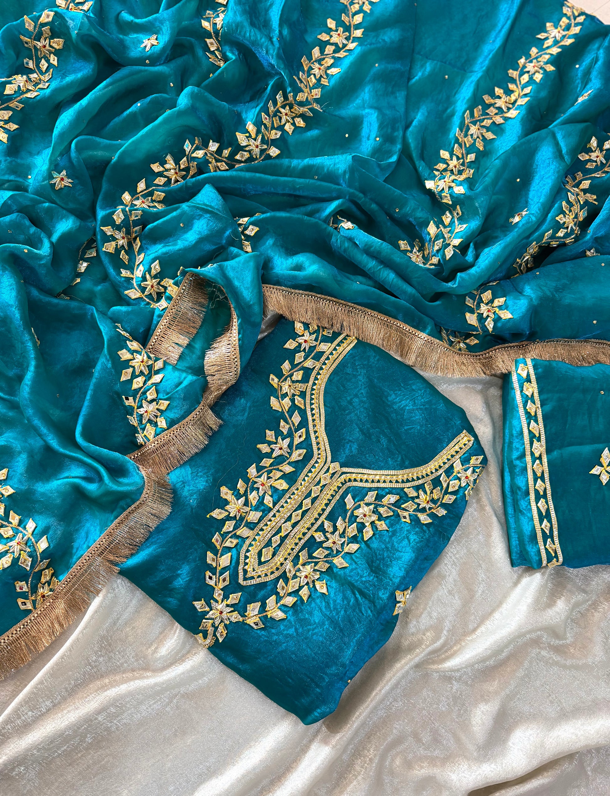GOTA PATTI SUITS |  | Karishma Emporium | Elegance in Making Pure Zardozi Women wear