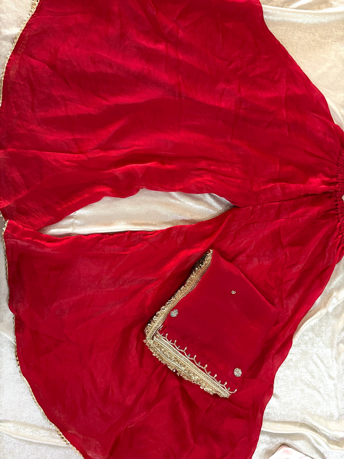 ZARDOZI SHARARA IN HOT PINK COLOUR