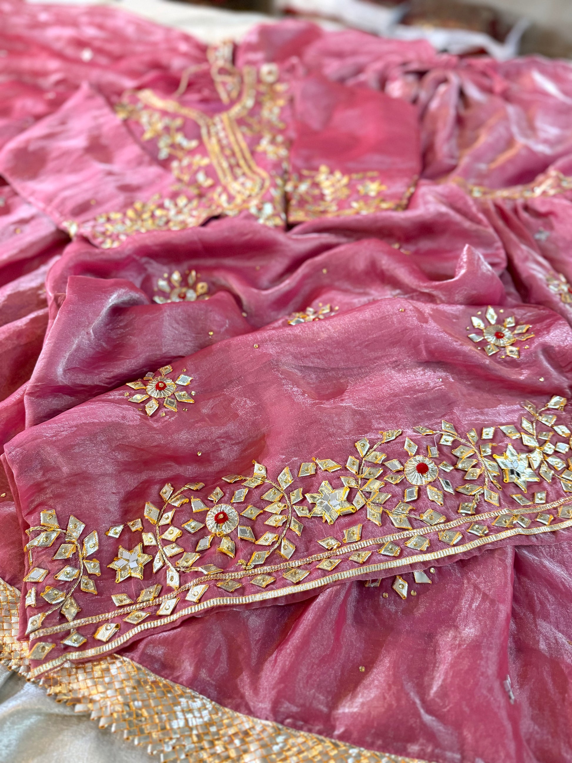SIDERS GHARARA IN GOTA PATTI |  | Karishma Emporium | Elegance in Making Pure Zardozi Women wear