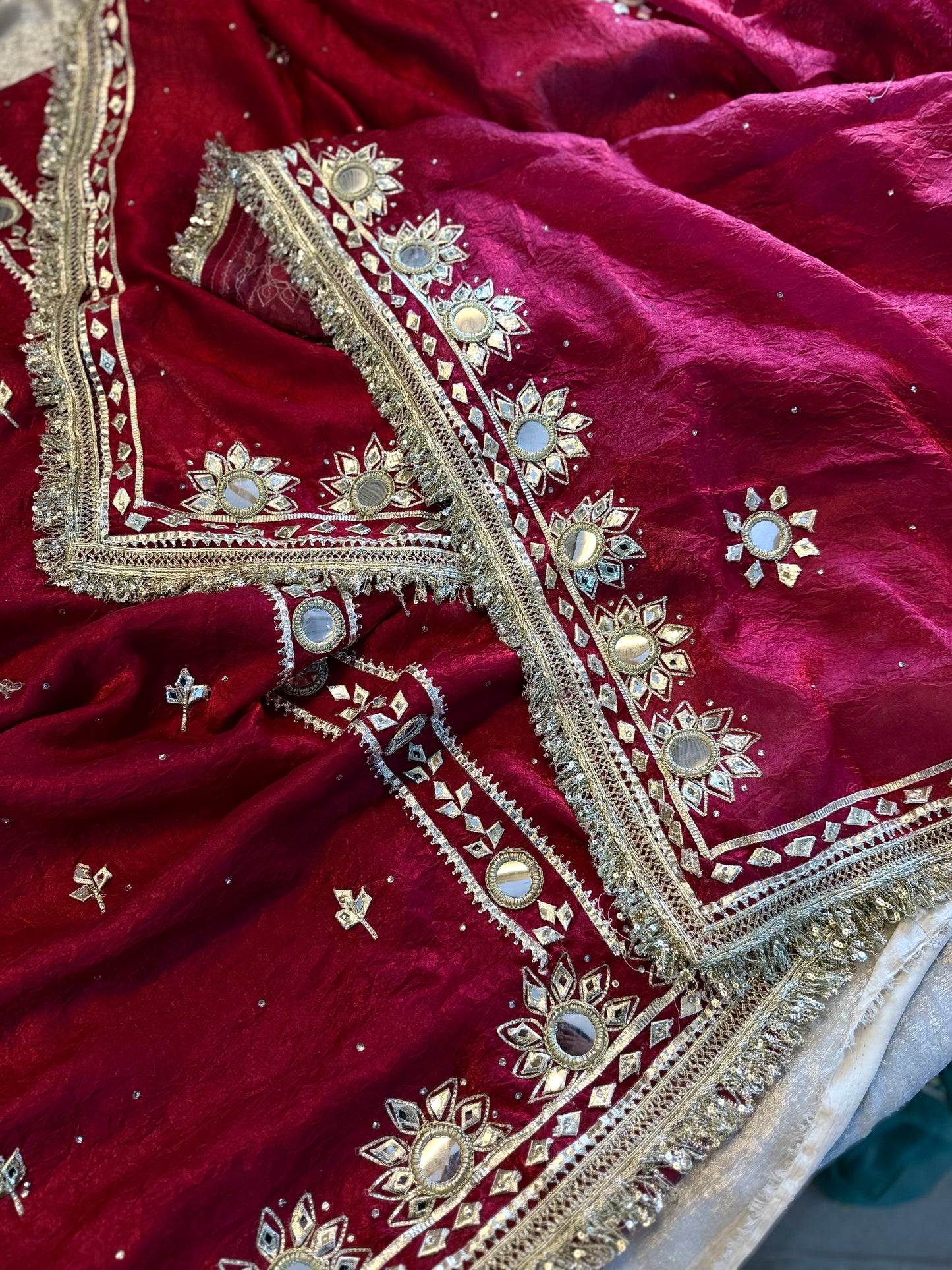 GOTA PATTI SUIT WITH MIRROR WORK