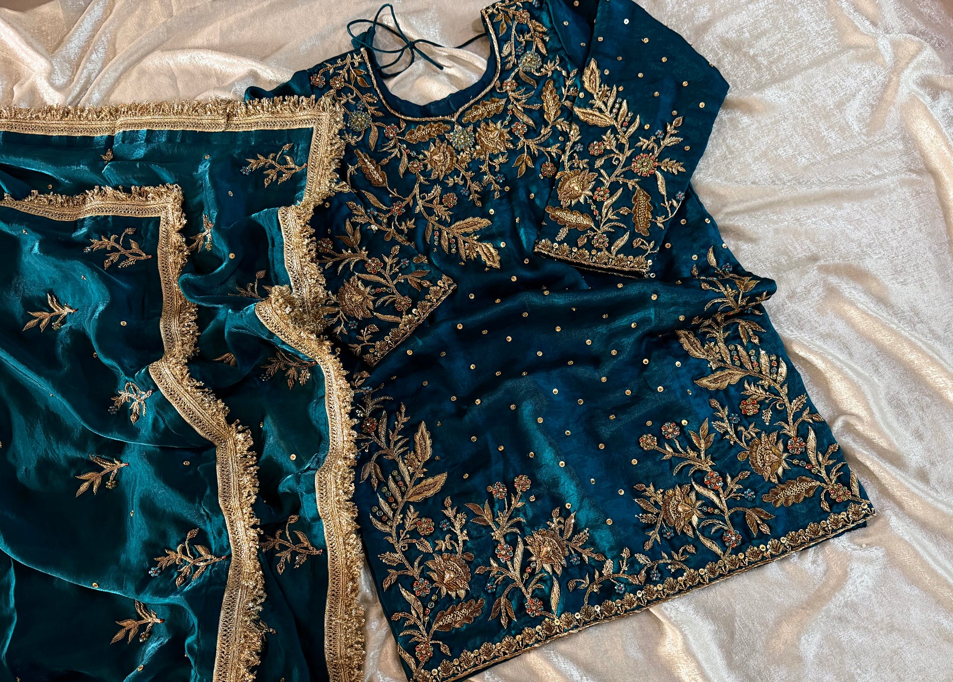 ANTIQUE ZARDOZI |  | Karishma Emporium | Elegance in Making Pure Zardozi Women wear