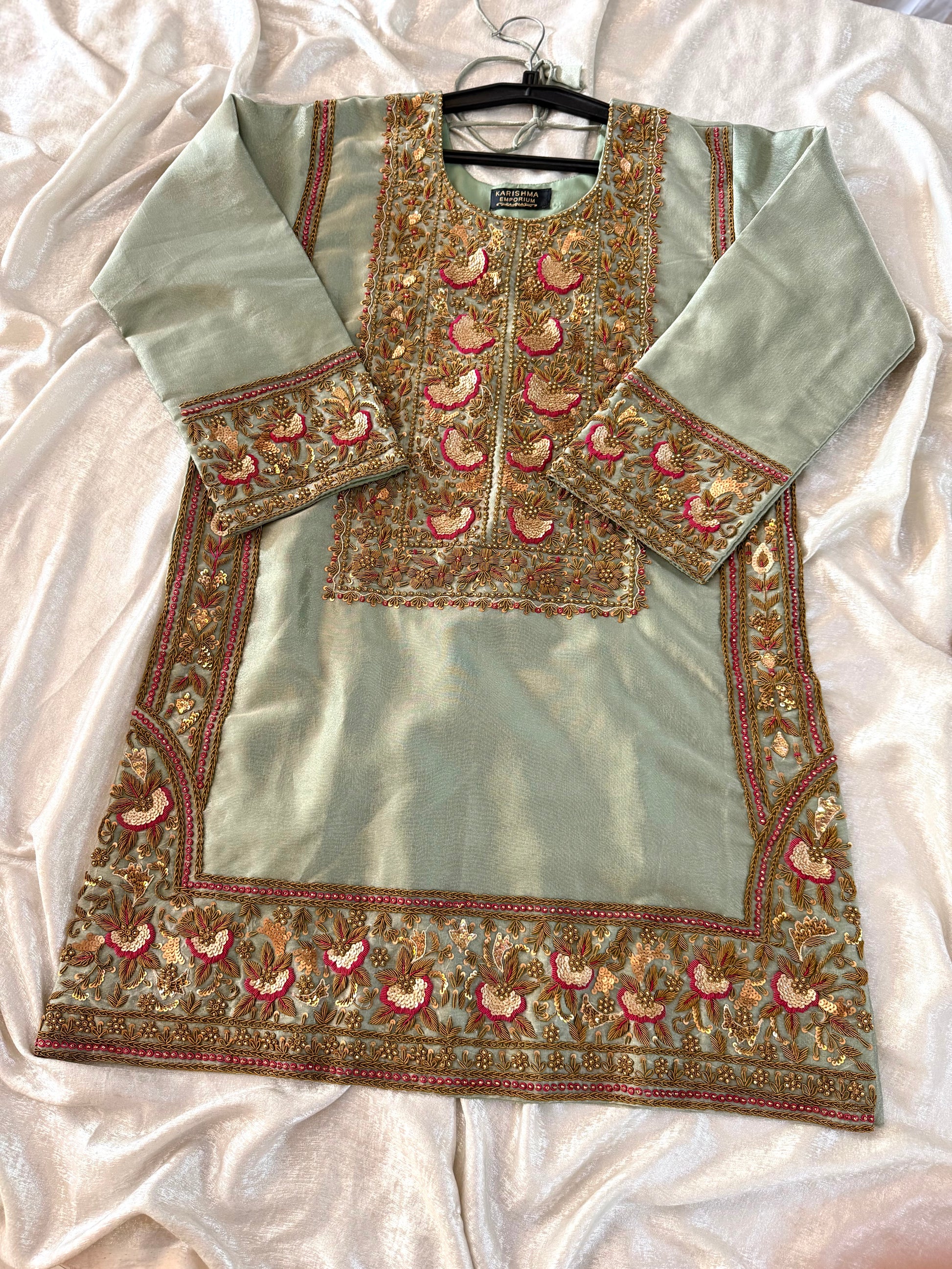 Antique Zardozi Sharara |  | Karishma Emporium | Elegance in Making Pure Zardozi Women wear