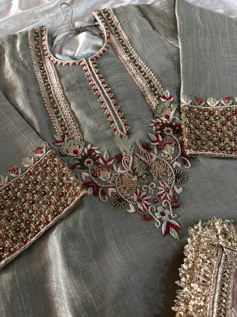 Zardozi Sharara |  | Karishma Emporium | Elegance in Making Pure Zardozi Women wear