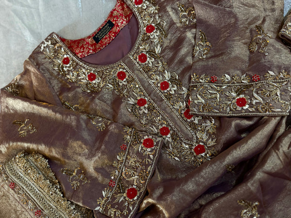 ZARDOZI KURTA PANT SET |  | Karishma Emporium | Elegance in Making Pure Zardozi Women wear