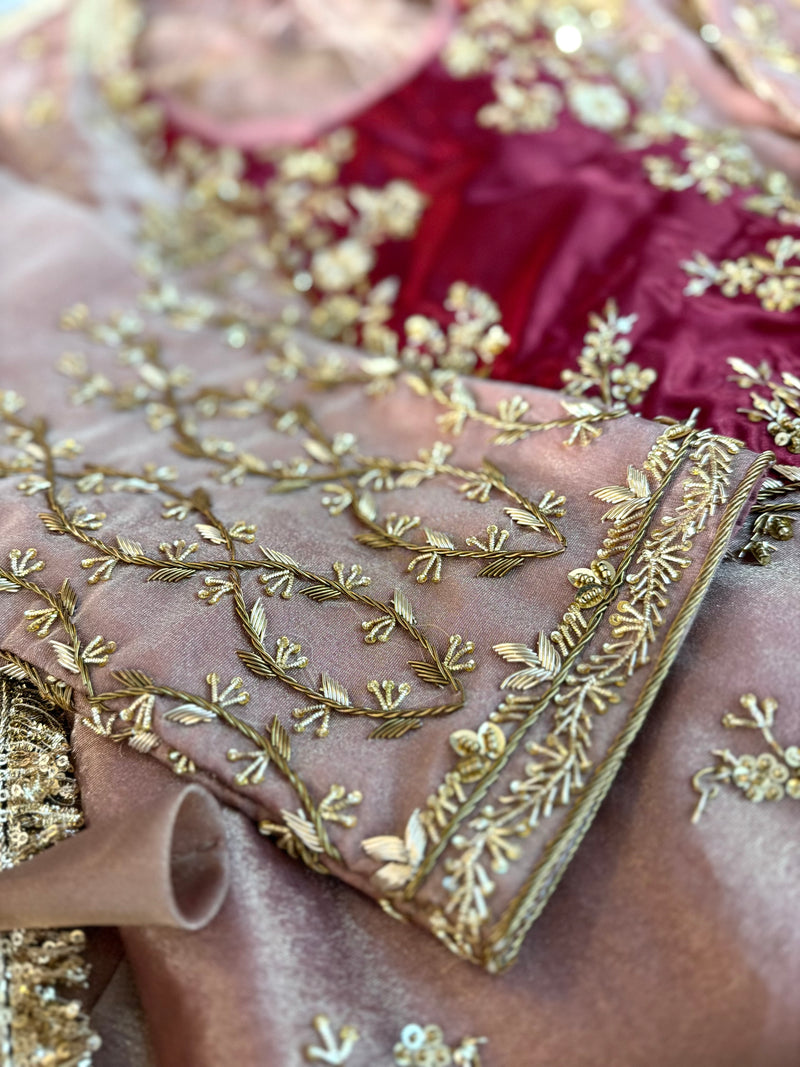 (RANGBAHAR)GHARARA |  | Karishma Emporium | Elegance in Making Pure Zardozi Women wear