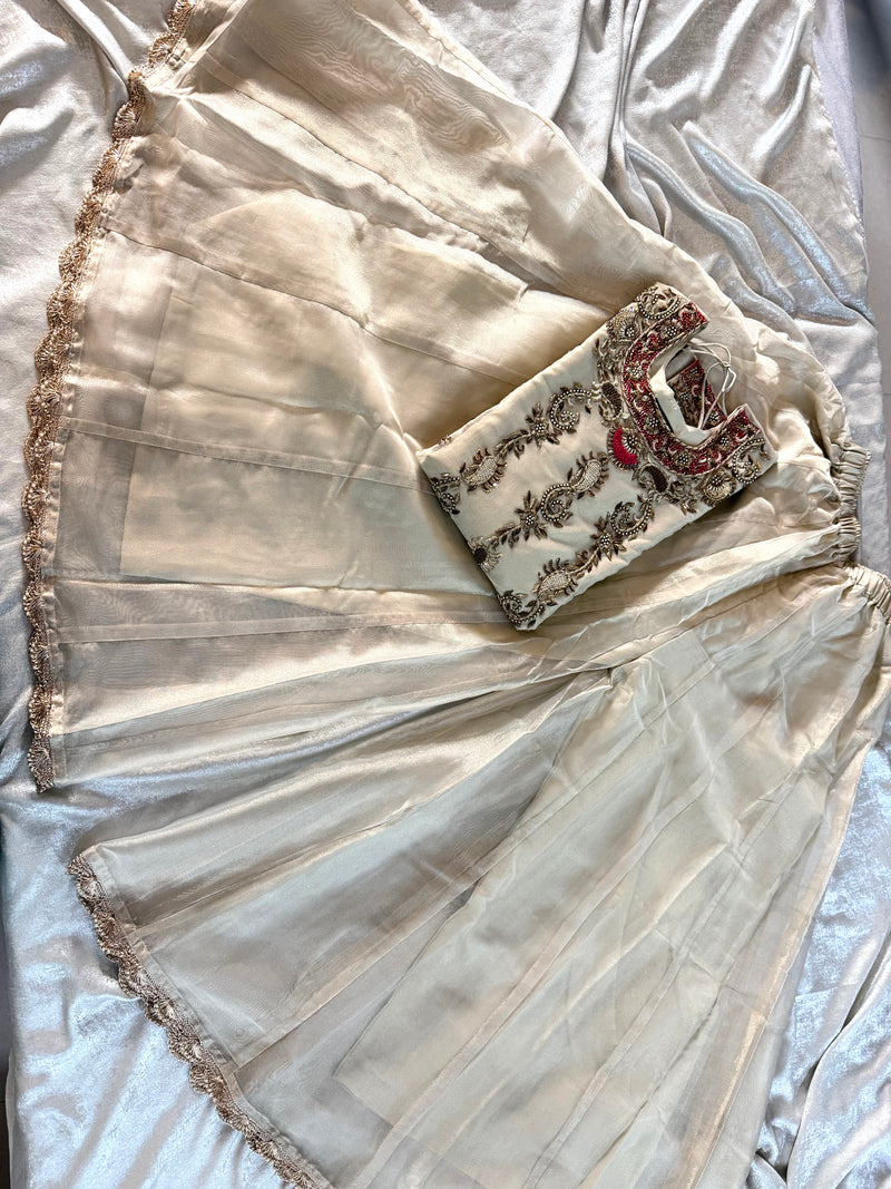 NOOR JAHAN SHARARA |  | Karishma Emporium | Elegance in Making Pure Zardozi Women wear