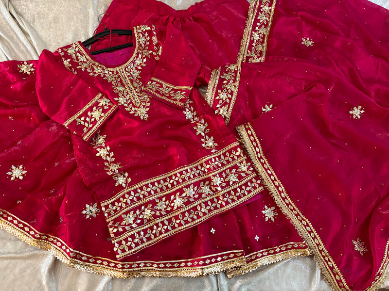 GOTA PATTI GHARARA |  | Karishma Emporium | Elegance in Making Pure Zardozi Women wear