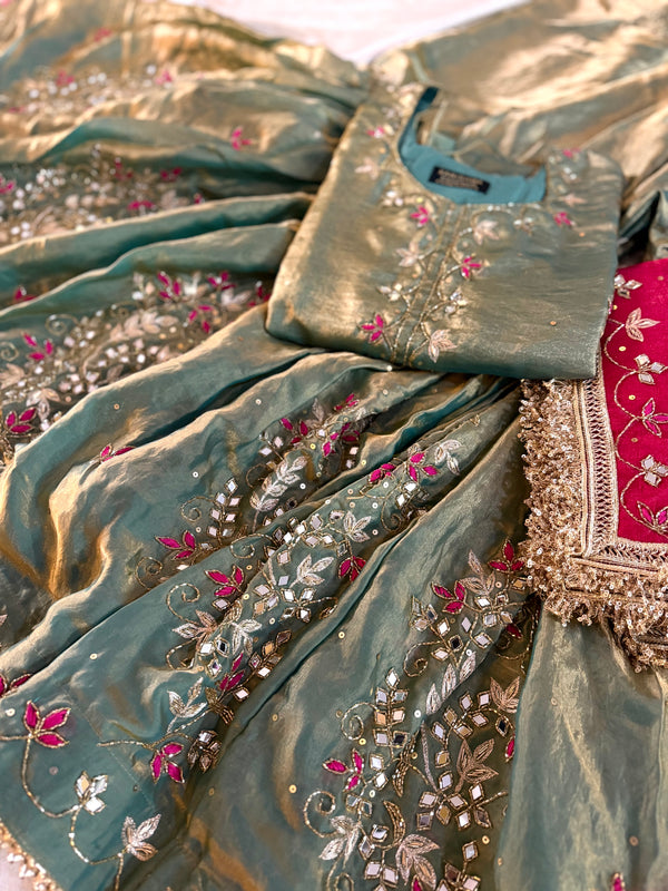 BEAUTIFUL HANDWORK GHARARA |  | Karishma Emporium | Elegance in Making Pure Zardozi Women wear