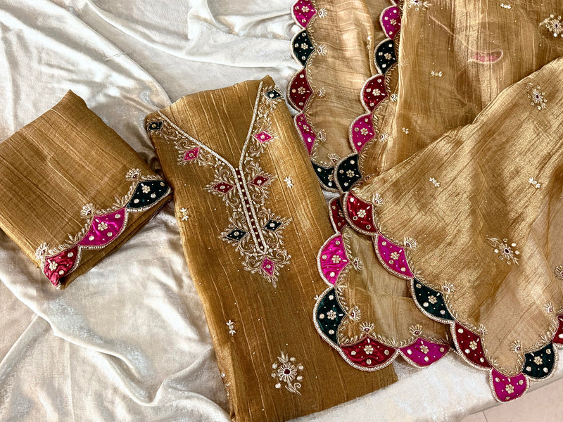 Dabka work suit |  | Karishma Emporium | Elegance in Making Pure Zardozi Women wear