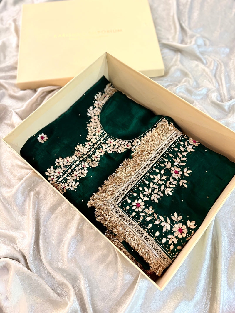 (DABKA PATTI SUIT) |  | Karishma Emporium | Elegance in Making Pure Zardozi Women wear
