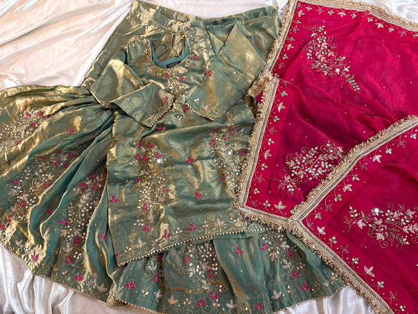 BEAUTIFUL HANDWORK GHARARA |  | Karishma Emporium | Elegance in Making Pure Zardozi Women wear