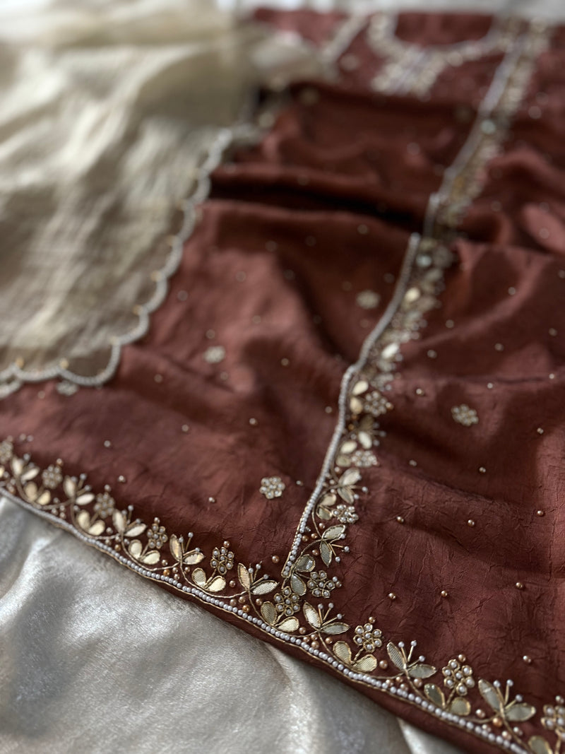OUR MOST LOVED HANDWORK SUIT |  | Karishma Emporium | Elegance in Making Pure Zardozi Women wear
