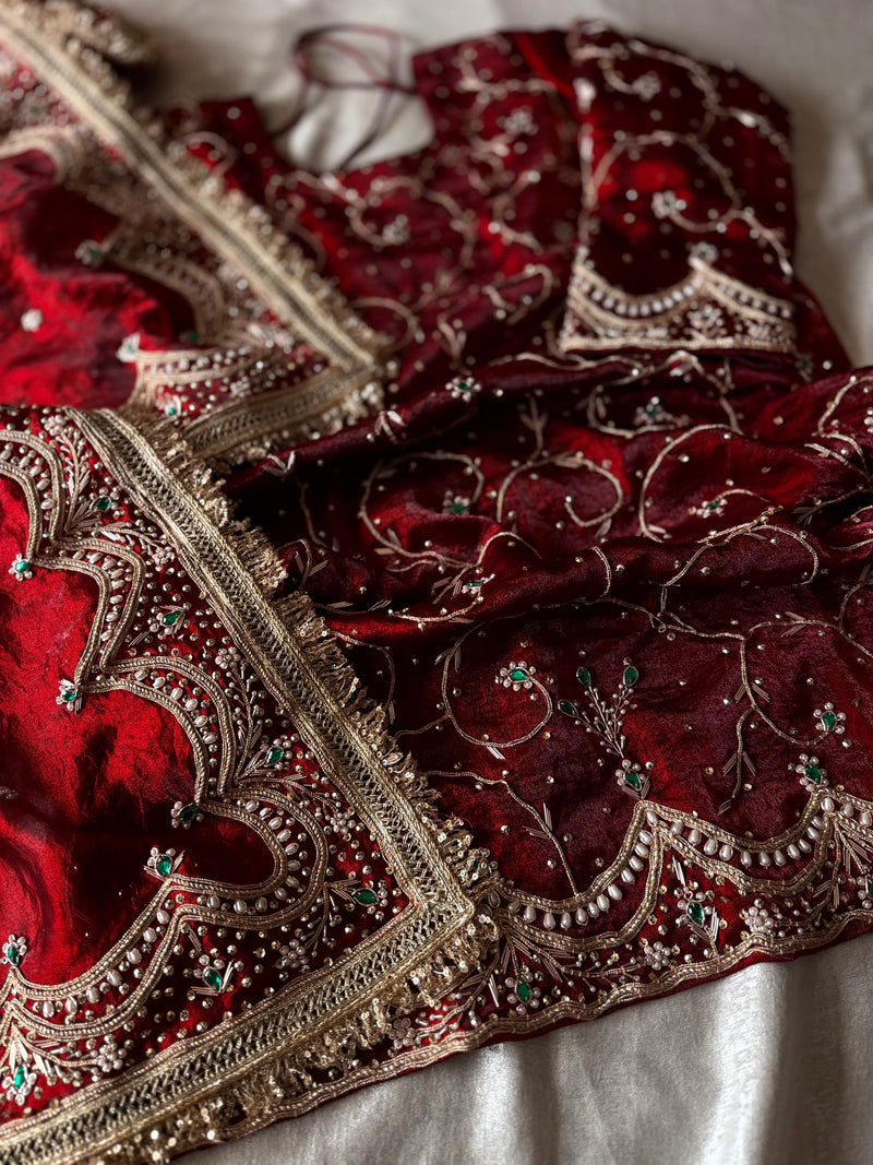 NIKAH GHARARA |  | Karishma Emporium | Elegance in Making Pure Zardozi Women wear
