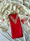 BEAUTIFUL PUNJABI SUIT IN RED COLOUR ON PURE SILK