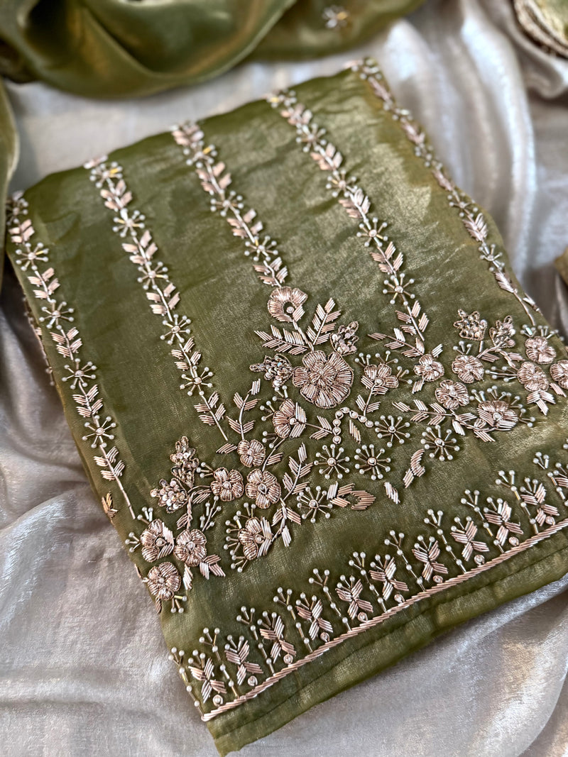 PURE DABKA WORK SUITS |  | Karishma Emporium | Elegance in Making Pure Zardozi Women wear
