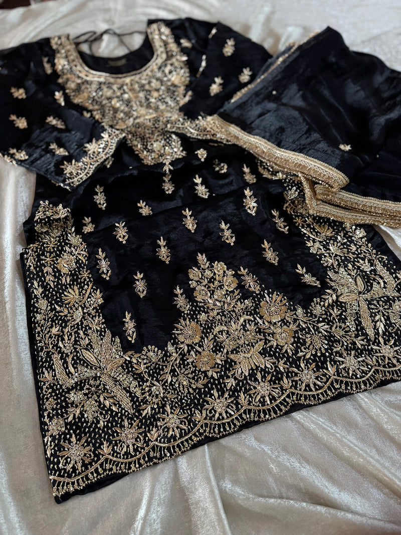 ZARDOZI WORK SHARARA SET |  | Karishma Emporium | Elegance in Making Pure Zardozi Women wear