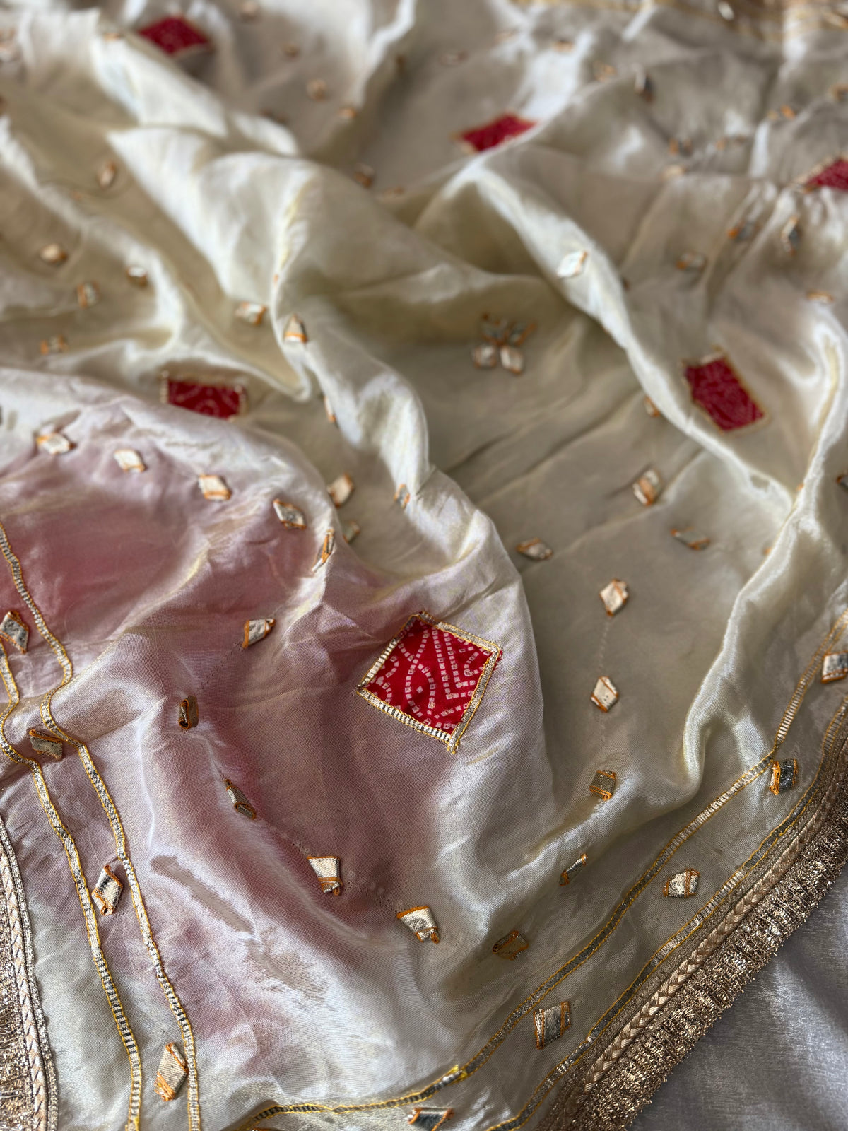 BEAUTIFUL PUNJABI SUIT IN RED COLOUR ON PURE SILK