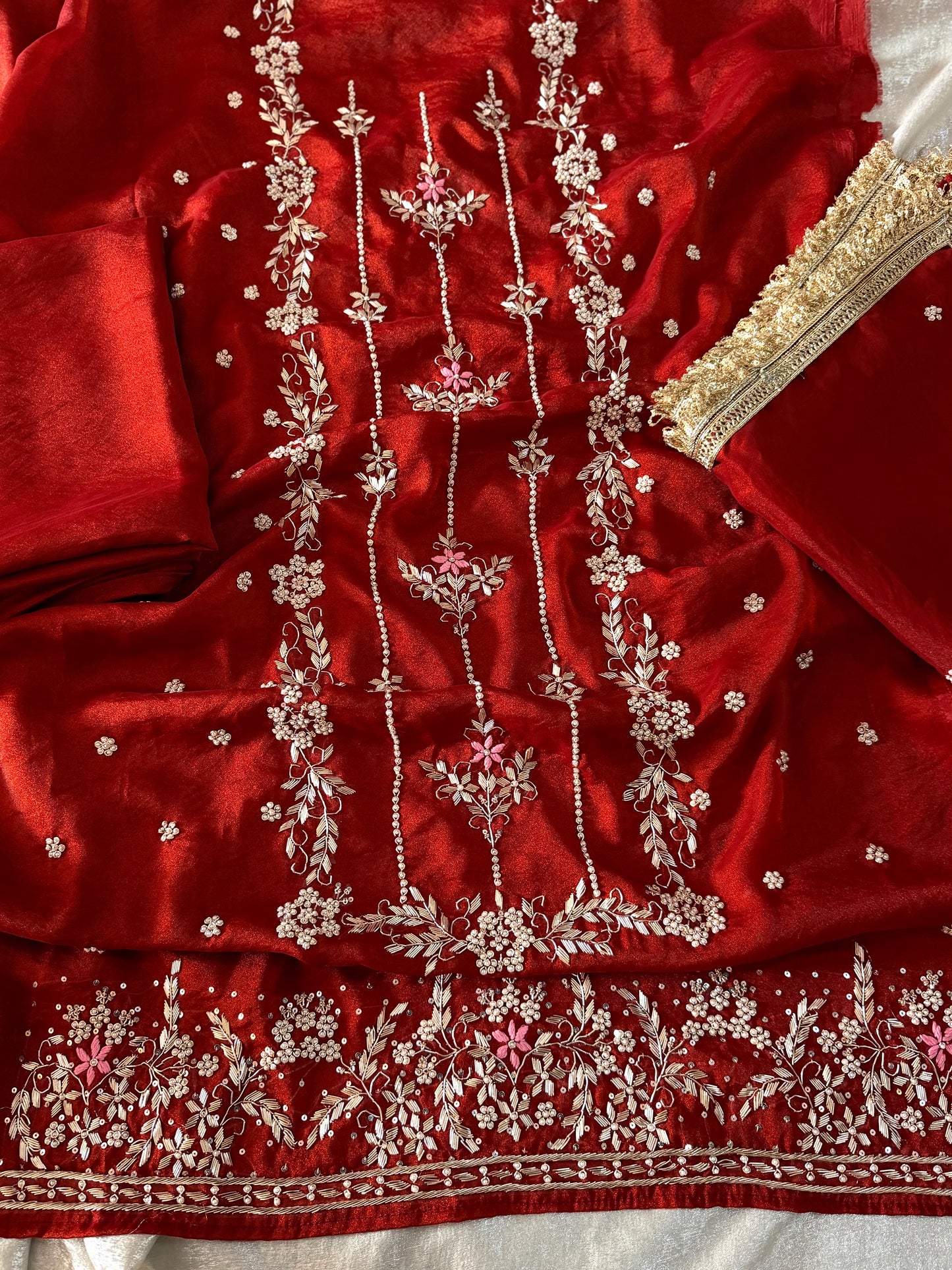 Pure zardozi work suit