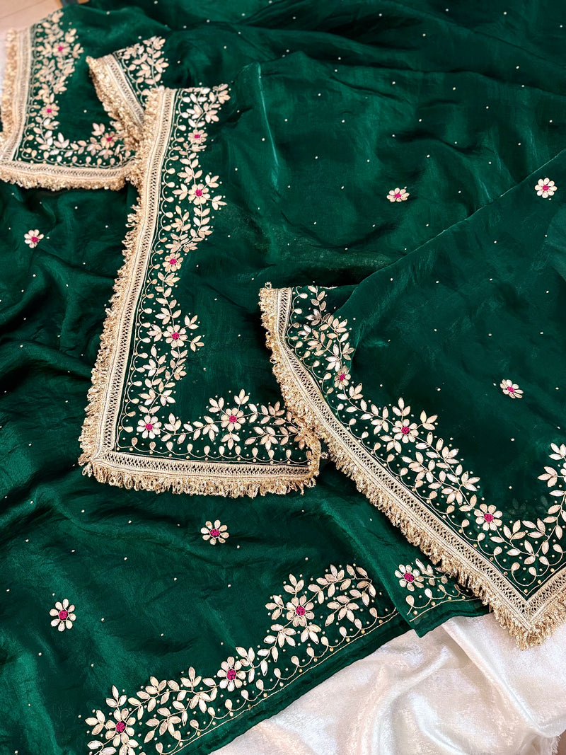 (DABKA PATTI SUIT) |  | Karishma Emporium | Elegance in Making Pure Zardozi Women wear