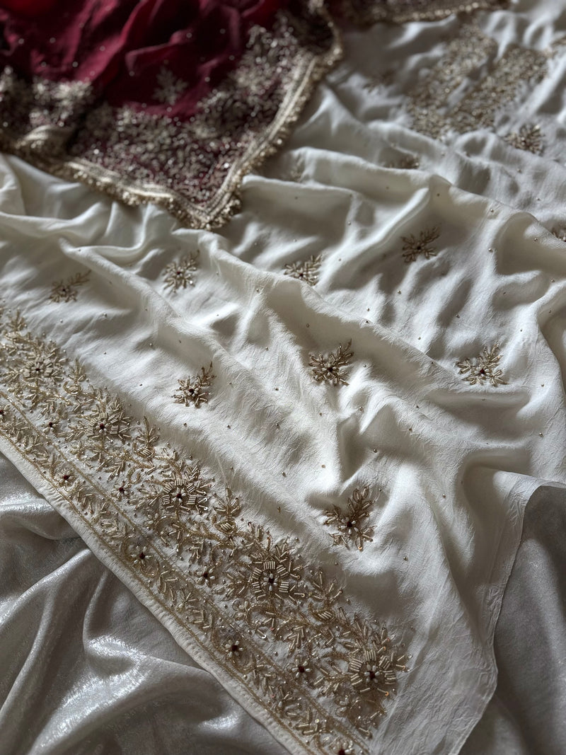 BEAUTIFUL DABKA WORK SUIT |  | Karishma Emporium | Elegance in Making Pure Zardozi Women wear