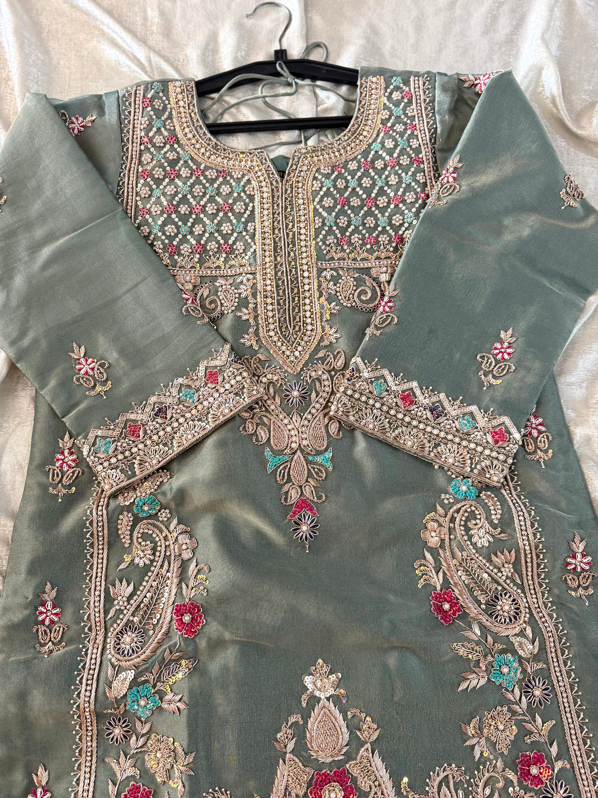 Zardozi Sharara |  | Karishma Emporium | Elegance in Making Pure Zardozi Women wear