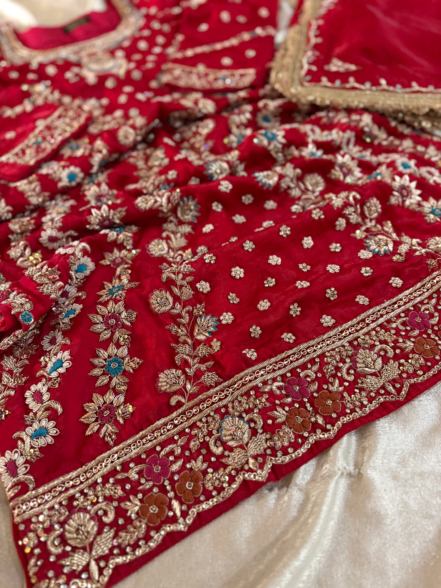 ZARDOZI SHARARA IN HOT PINK COLOUR