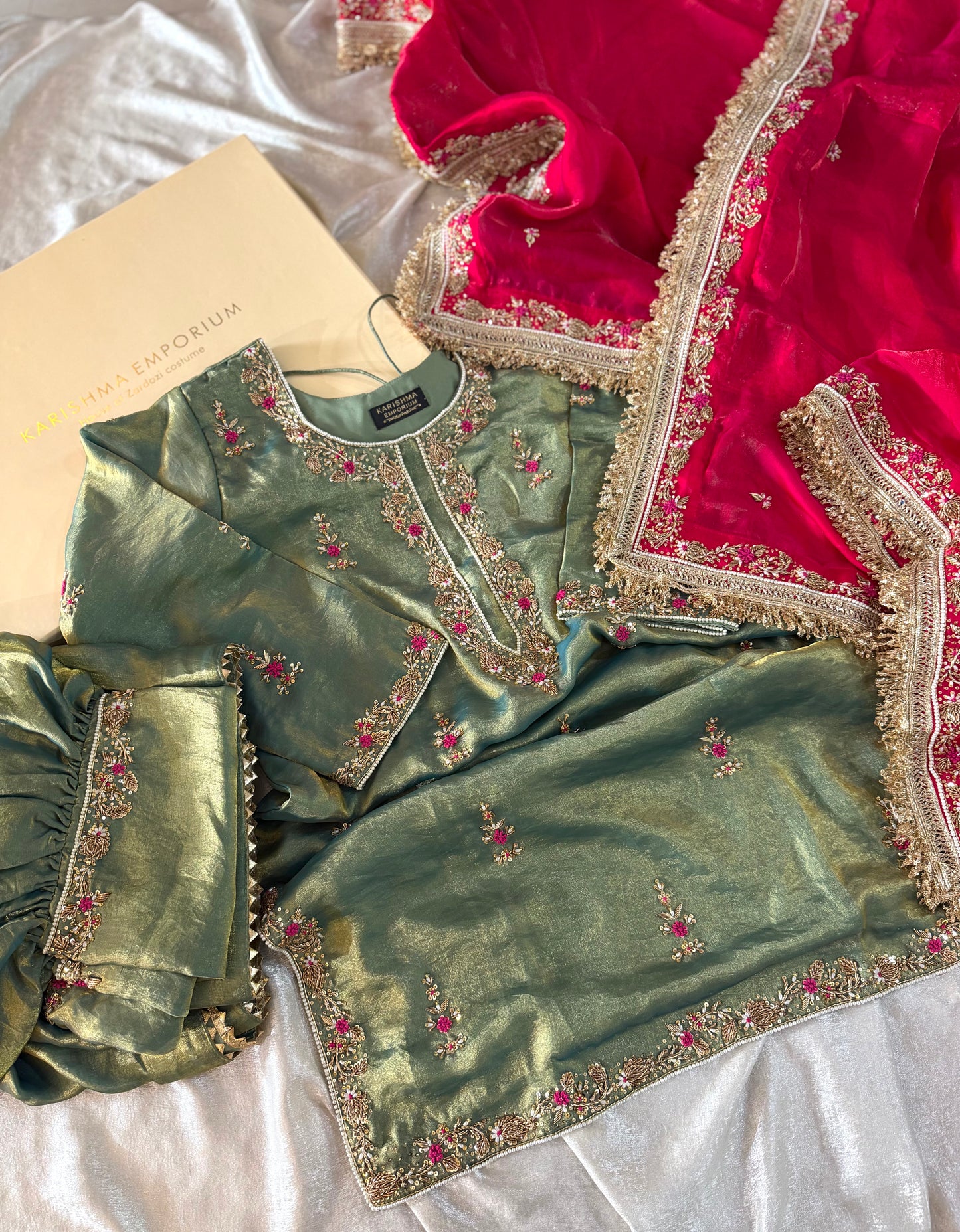 BEAUTIFUL ZARDOZI GHARARA