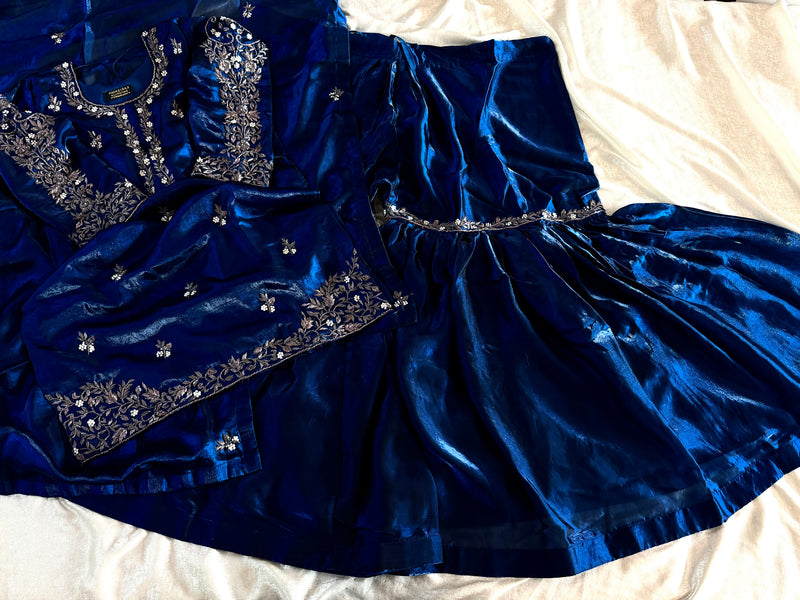 ANTIQUE ZARDOZI GHARARA |  | Karishma Emporium | Elegance in Making Pure Zardozi Women wear